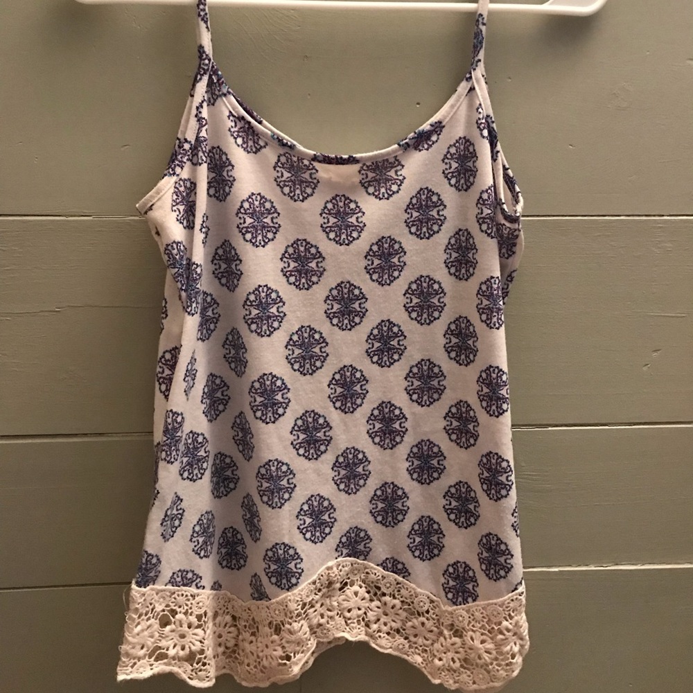 Lace trim tank